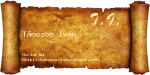 Tánczos Iván névjegykártya