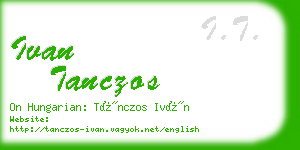 ivan tanczos business card